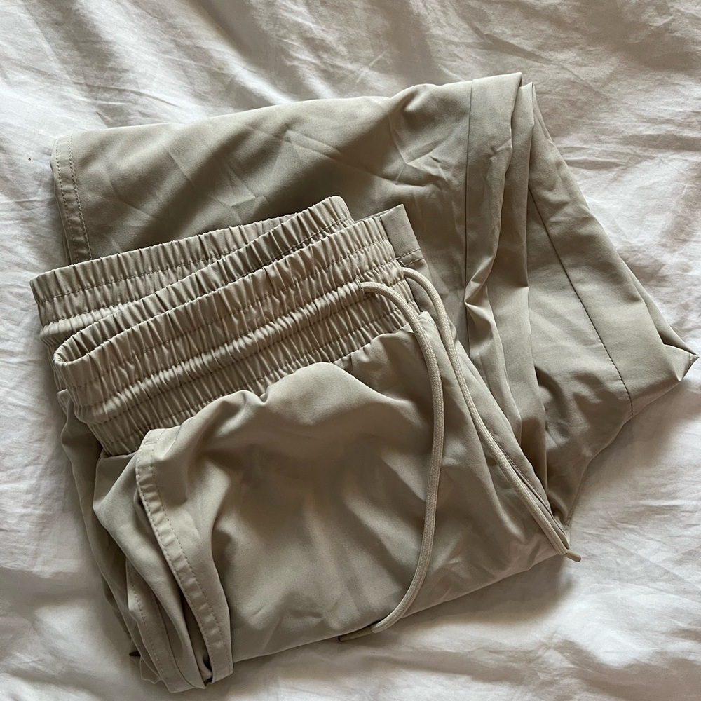 GAP Beige Elastic Waist Track Pants
